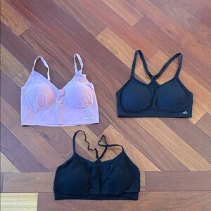 Pink and Black Sports Bras Trio